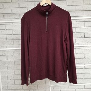 Surfside Supply Burgundy 1/4 Zip Pullover M Casual